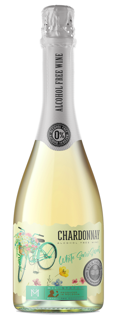 Вино безалкогольное игристое Мильстрим Шардоне